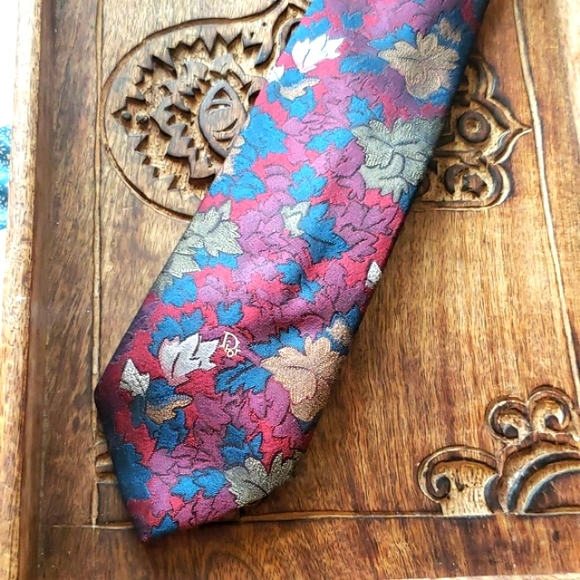 Christian Dior floral tie ~ Vintage - Picture 2 of 6